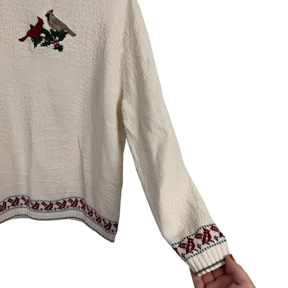 Vintage Classic Blues Collections Women Cardinal Sweater Sz Large Novelty Preppy - Picture 3 of 6